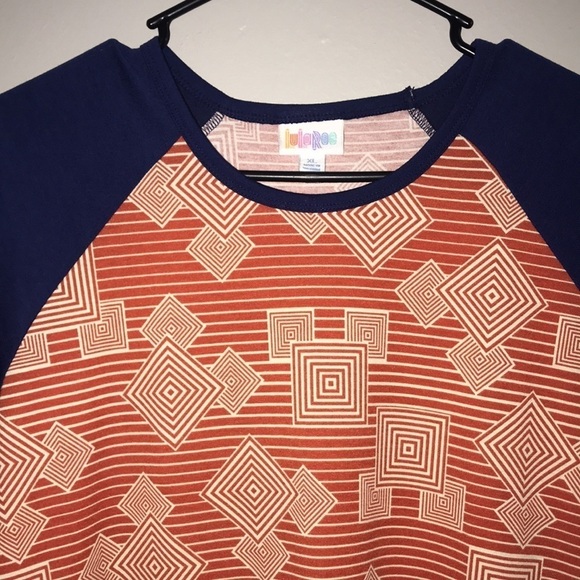 NWT Disney Mickey Mouse Orange/Navy blue LulaRoe Randy baseball tee size XL - Picture 3 of 8